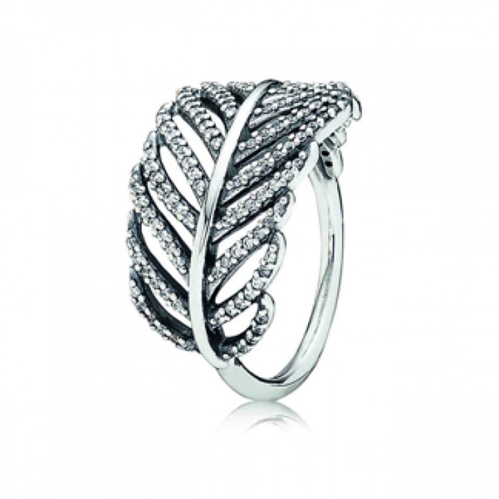 Pandora light as a feather ring size 6